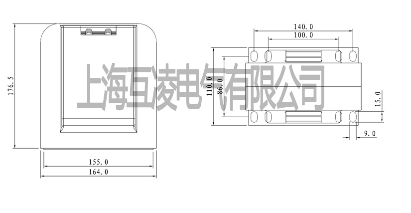 380/100 0.5 30va 安(an)裝(zhuang)尺寸圖