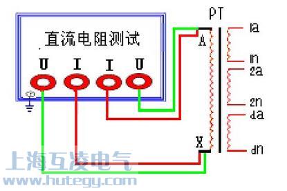 直流電(dian)阻試驗(yàn)測(ce)量接線(xiàn)圖